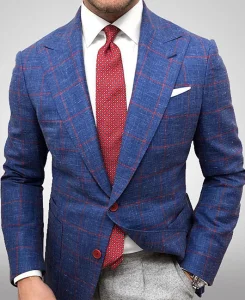 2021 New Arrival Men Fashion Casual Plaid Double-breasted Jacket&amp;blazer Men Long Sleeved Mandarin Lapel Slim Fit Business blazer