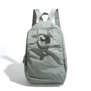 Light Green Unisex Nylon Backpack Drawstring