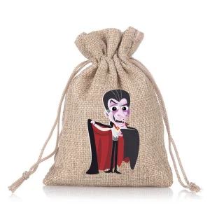 Hot Sale Halloween Burlap Favor Drawstrings Party Gift Candy Bags