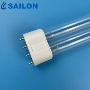 Sailon 185nm/254nm 18W Lâmpada UV-C para Morte de Vírus, Germes e Fungos G23/2g11 Pl18W Lâmpada UVC em Forma de H para Ar Condicionado