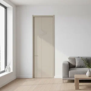 Good Quality of PVC Laminated Design Solid Wood Internal MDF Doors