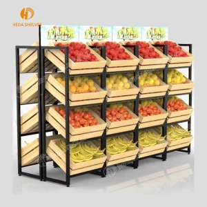 Good Quality Supermarket Vegetable Rack Fruit Display Stand