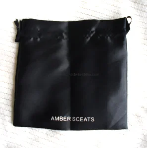 Bolsa de satén personalizada para extensiones de cabello, bolsa de satén elegante para joyas, bolsa de satén para zapatos