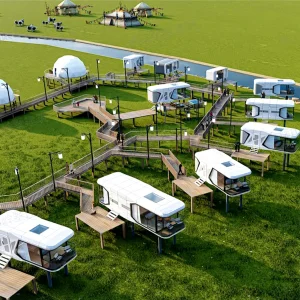 Luxury Capsule Living Room Prefabricated With Bedroom Capsule Small House Eco Capsule Outdoor Modern Hotel