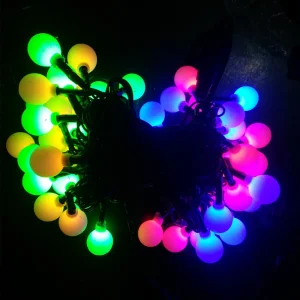 220V High Quality Decorative Round Ball Christmas String Lighting for Namibia Retail Hubs