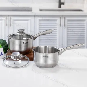 Factory Dishwasher Safe 4PCS Stainless Steel Saucepan Cookware