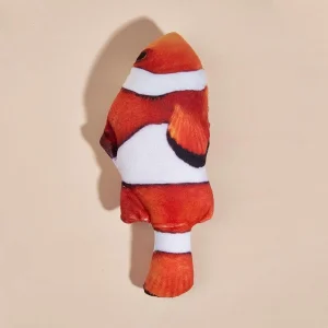 Wholesale Market Pet Plaything Toys for Cat Plush Soft Toy Clownfish with Catnip