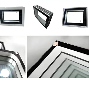 Observation Window-Medical Double Glass Fixed Horizontal Soundproof View Window-Clean Room Factory Sandwich Panel Wall Window