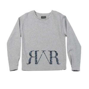 Wholesale Women's Sequin embroidery crew neck sweater