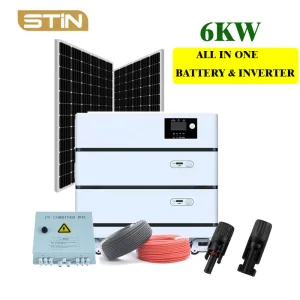 Residential 6kw Complete Solar Panel Kit for Home with Lithium Rack and Inverter