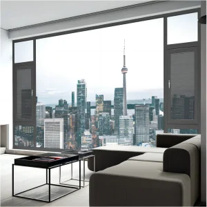 Factory Price Thermal Break Aluminum Casement Window with Insect Screen Window