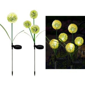 Outdoor Waterproof LED Decorative Light Lamp Solar Dandelion Flower Light for Backyard &amp; Exterior Garden Patio Decoration