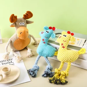 Juguete de peluche interactivo en forma de cocodrilo para perros de razas pequeñas
