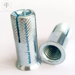 Made in China M12 Lipped Drop in Anchors Flush-Mount Fasteners for Threaded Bar or Bolts for Ceiling as Building Material in Construction