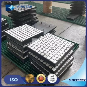 Durable Steel and Rubber Backed Ceramic Chute Wear Liner