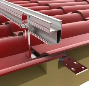 Roof Hook Pan Tiles Double Adjustable for Solar PV Roof Mounting Support