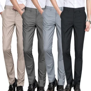 Novas Calças de Negócio Casuais Masculinas em Algodão e Spandex para Atacado Streetstyle