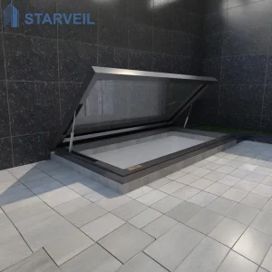 Durable Aluminum Electric Actuator Awning Skylight Thermal Break Frame Smart Remote Control and Energy Skylight