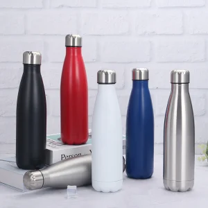 BPA Free Double-Wall Stainless Steel Cola Shape Vacuum Flask Thermal Bottle, Custom Logo Portable Leakproof Water Bottles