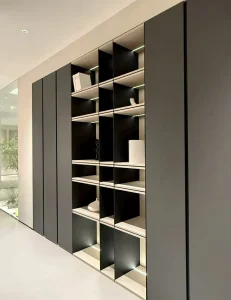 Black Custom Bookcase