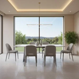 Moderndining Room Furniture Dining Tables Set Marble Top for Home Use