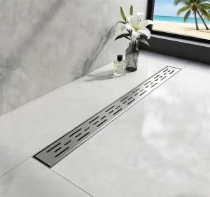 Hot Selling Stainless Steel Brushed Shower Drain Customized Grate Cover Rectangle Linear Floor Drain Bathroom