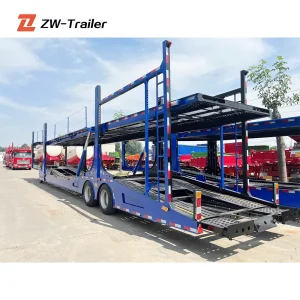 Zw Factory 2 Axle 3axles Double Deck Hauler Truck Car Carrier Semi Trailer for Sale