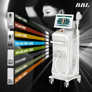 High Efficiency BBL Lasering Age Spots Removal Device 8 Wavelengths Sun Spots Freckles Pigment Treatment Machine 4 Heads