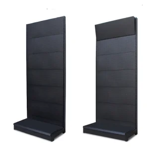 High-end Hanger Hole Panel Shelf of Supermarket  logo Grocery Store Shelving