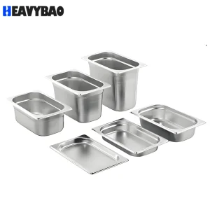 Heavybao Stainless Steel Gn1/1 Gastronorm Pan Commercial Kitchenware Buffet Food Container
