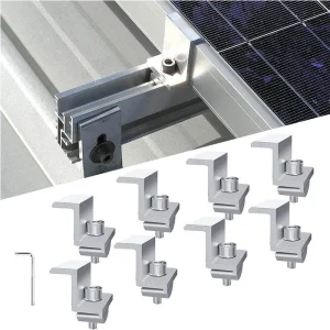 Roofing Sheet Solar Mounting Modules Rails Clamps Hooks Kit