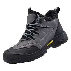 Lightweight Safety Work Sneakers with Slip-Resistant Rubber Outsole