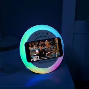 Fashionable Wireless Charger with Bt Speaker and Colorful RGB Light