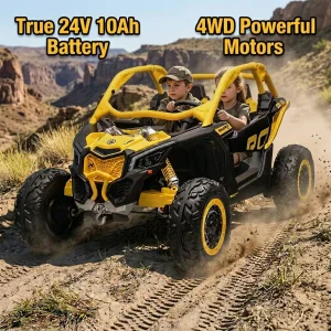24V Electric Ride-On Car for Big Kids Unisex 4x4 Big UTV