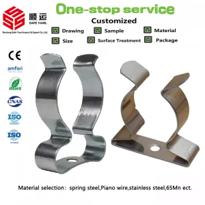 Stainless Steel Industrial Customized Spring Clamps High-Temperature UV-Resistant Lamp Tube Clamps Elastic Design Customizable
