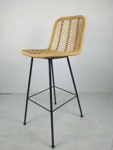 Black Friday Promotion Rooftop Waterproof Outdoor Metal Rattan Bar Stool