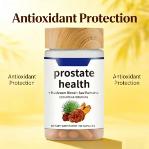 Suplemento Alimentar com Cogumelo e Saw Palmetto para Bem-Estar