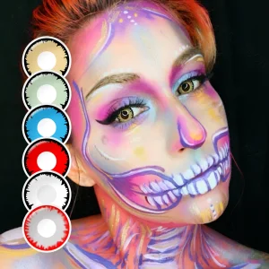 Free Hot Pseyeche Red Crazy Contact Lenses Amazing Halloween Contact Lenses sharingan Cosplay Contact Lenses Lentilles De Yeux