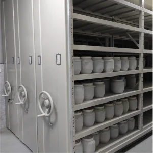 Compact Cold Storage Racking for Pharmaceuticals and Biologics High-Density Mobile Systems Manual Mobile Shelving Compact Shelving