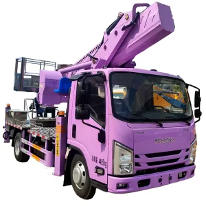 Customized Ivec O Dongfeng Sinotruck Isuz U Jmc JAC FAW Foton 33m Straight Arm Aerial Work Platform Lifting Hydraulic Raising High-Altitude Operation Truck