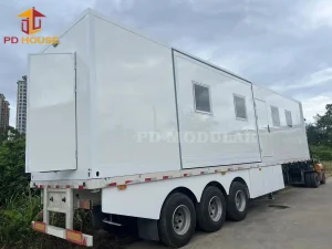 Expandable Auto Open Hydraulic System Slide out Modular Portable Trailer Truck Aluminum Mobile Lab Medical Container Hospital Clinic