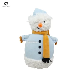 Cute Custom Snowman Plush Toy Soft Christmas Decoration Pillow for Kids Holiday Gift