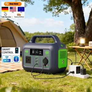 300W 220V Pure Sine Wave LiFePO4 Lithium, Outdoor Camping Car Home Backup Residential Use, UK Compatible Type-C AC/DC Energy Storage Battery