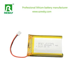 Baterías de Pouch Solar 103765 105050 3.7V 7.4V 11.1V 3000mAh Almacenamiento Recargable Lipo Ion de Litio Batería de Polímero para Dispositivo Médico Portátil