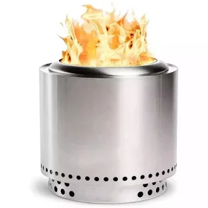 Modern Style Portable Outdoor Stainless Steel Bonfire Brazier Smokeless Fire Pit for Camping Fuel Charcoal