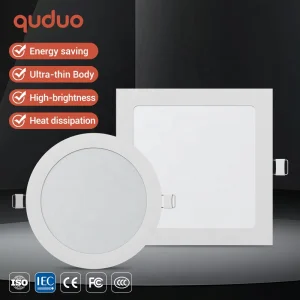 Ultra Thin Commercial Supermarket Mall Hotel Home Square Round 3W 4W 6W 9W 12W 15W 18W Aluminum Ceiling Recessed LED Downlight