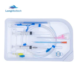 مجموعة قسطرة وريدية مركزية disposable للعناية الحرجة في وحدة العناية المركزة ذات اللمعة الواحدة أو اللمعتين أو الثلاث لمعات