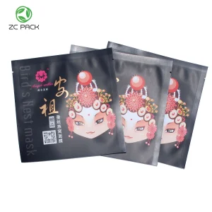 Wholesale Customized Aluminum Foil Mask Bag Compound Sealed Cosmetic Packaging Bag Three Sides Sealed Plastic Bag for Medical Cold Compress