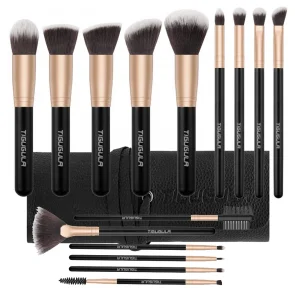 Rose Gold Vegan Goat Hair Makeup Brush Set