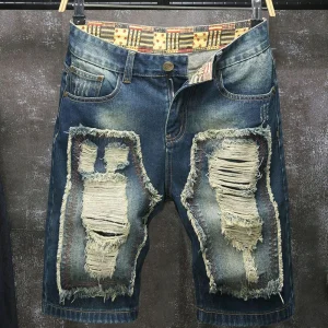 Calça jeans masculina solta perna reta
